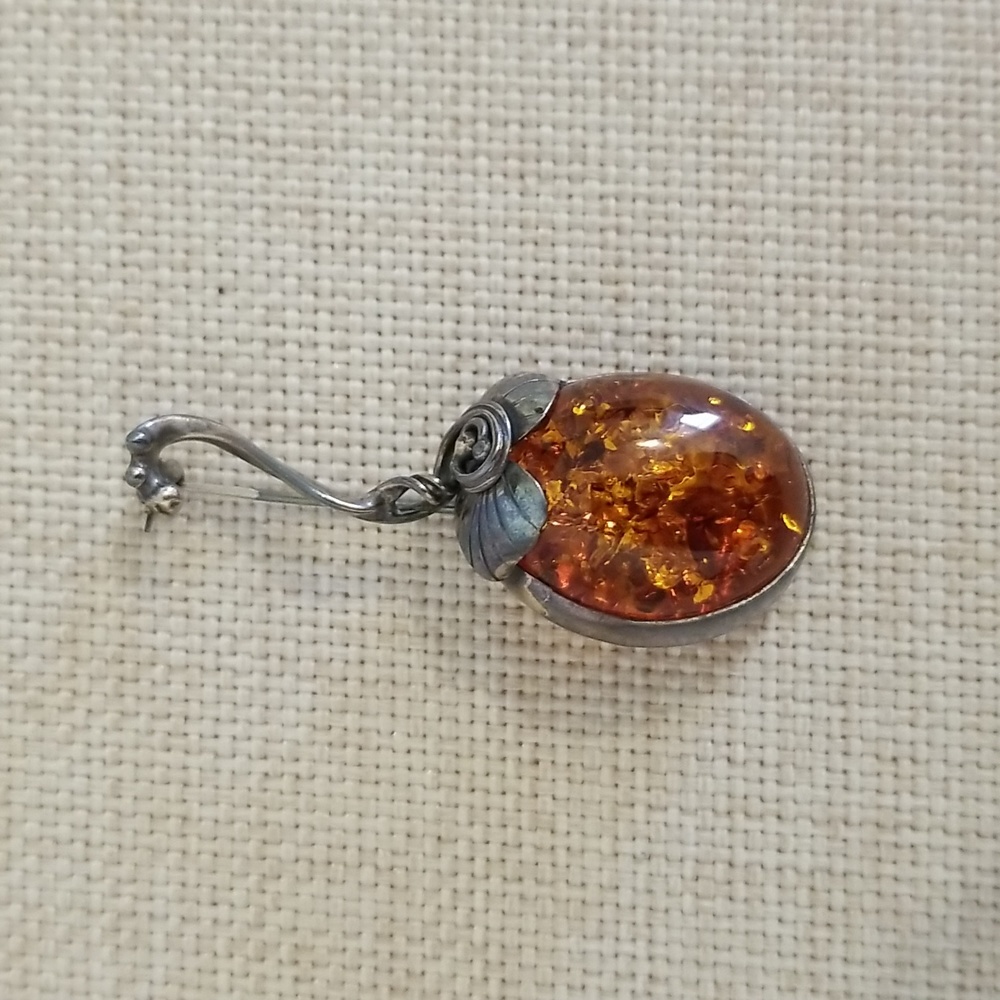 Amber Fruit Pin